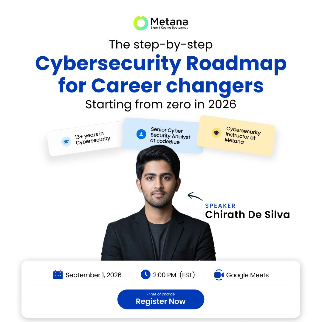 Event flyer: The step-by-step Cybersecurity Roadmap for Career changers