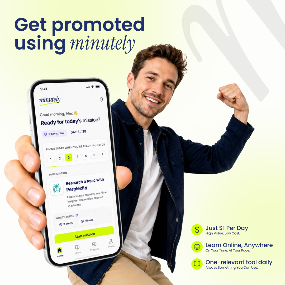 Promotional social post: Get promoted using Minutely