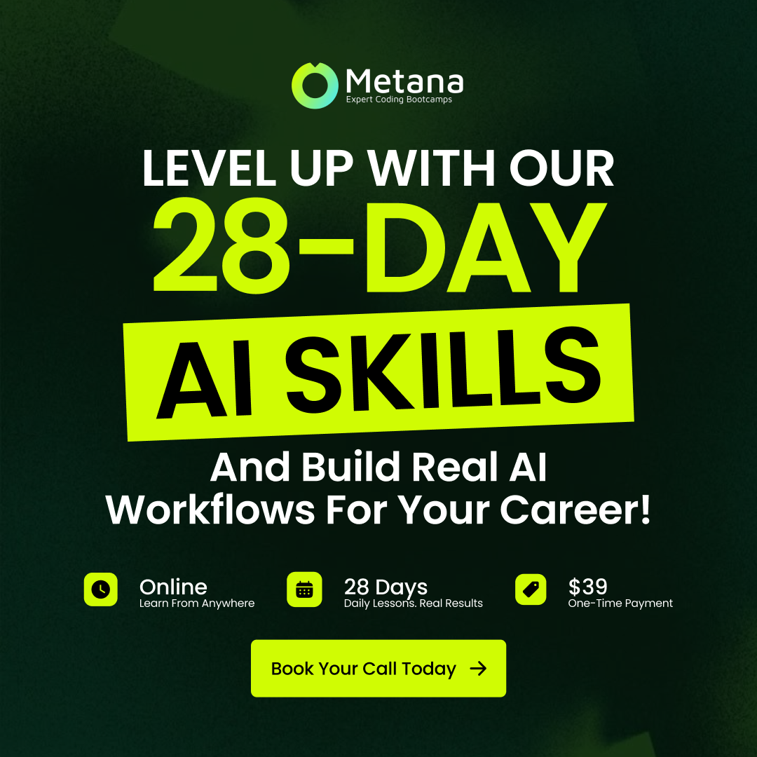 Campaign social post: Level Up With Our 28-Day AI Skills and Build Real AI Workflows