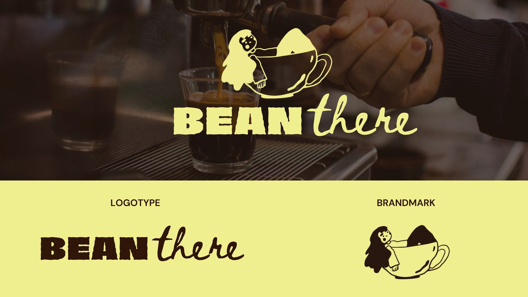 BEANthere coffee and café brand identity cover page