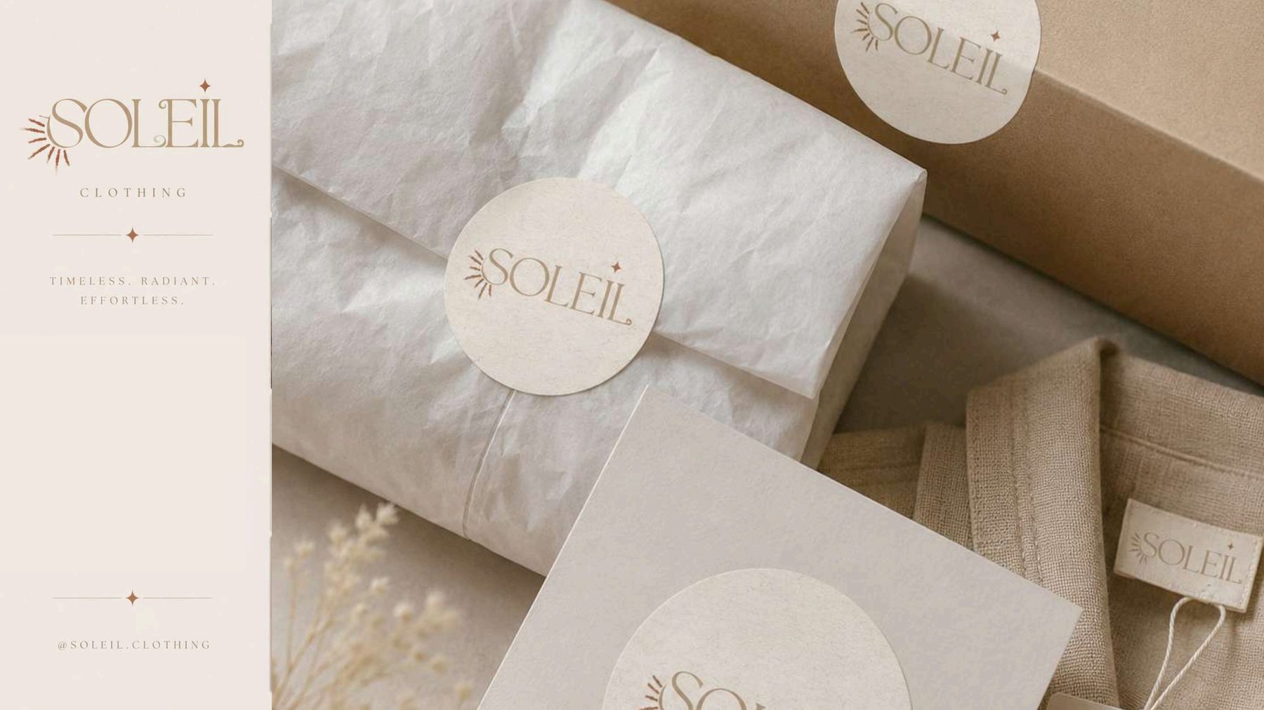 SOLEIL product packaging and brand messaging