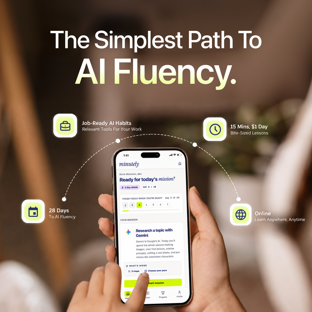 Promotional social post: The Simplest Path To AI Fluency